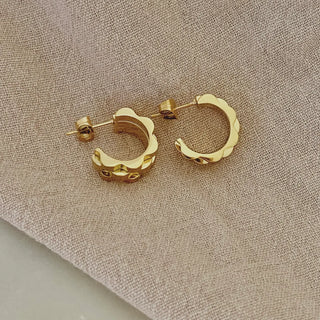 Gold Watch Band Hoops