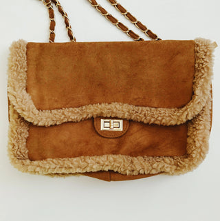 Teddy Suede Shoulder Bag