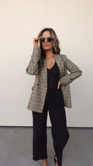 Plaid Boyfriend Blazer