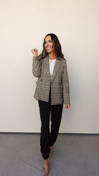 Plaid Boyfriend Blazer