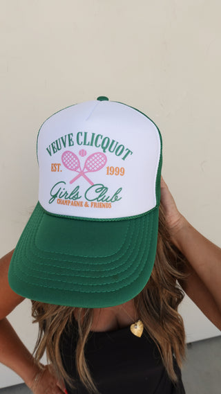Veuve Girls Club Green Trucker Hat