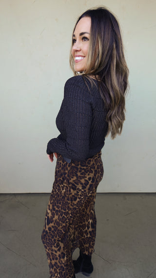 Animal Print Midi Skirt