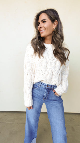 Ivory Chunky Knit Sweater