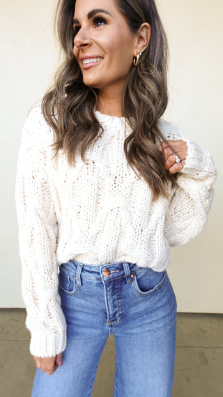 Ivory Chunky Knit Sweater