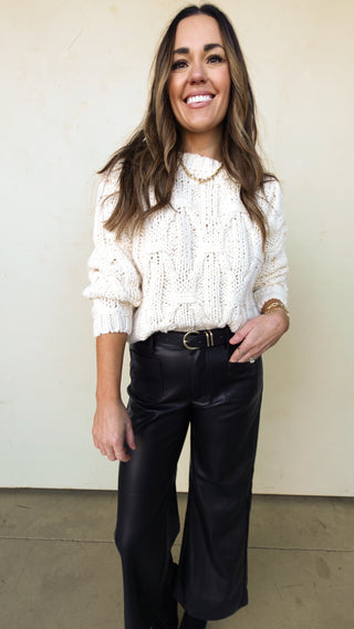 Ivory Chunky Knit Sweater