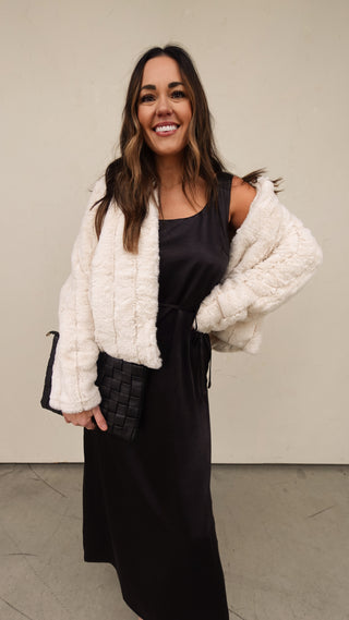 Ivory Faux Fur Jacket