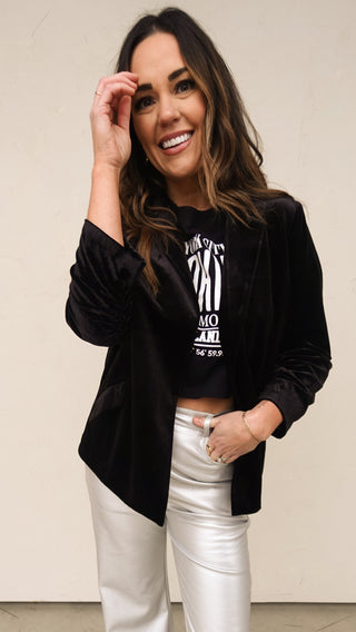 Black Velvet Blazer