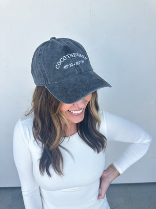 COCO The Shop Embroidered Coordinates Hat