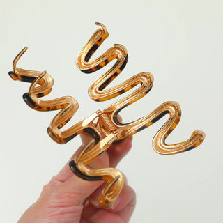 Assorted Gold Squiggle Claw Clips